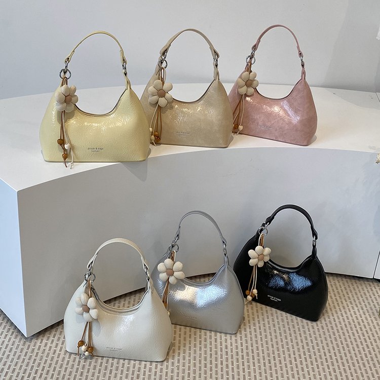 PU Ruched Shoulder Underarm Crossbody Bag 2026 Summer - Image 4
