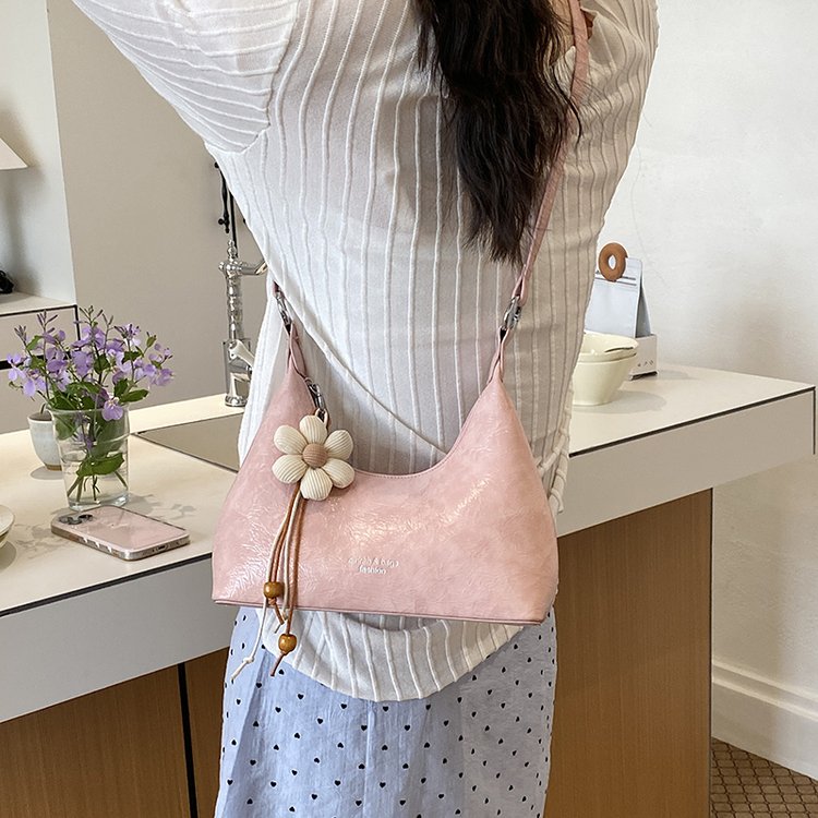 PU Ruched Shoulder Underarm Crossbody Bag 2026 Summer - Image 3