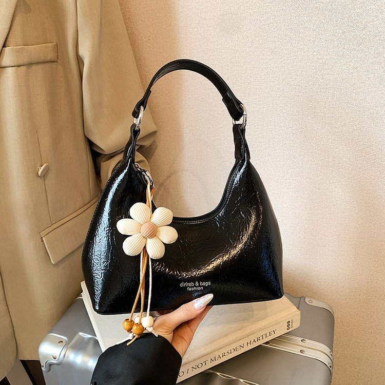 PU Ruched Shoulder Underarm Crossbody Bag 2026 Summer - Image 2