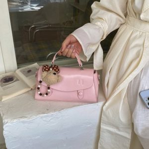 PU Messenger Crossbody Handbag Lunch Box Bag with Zipper