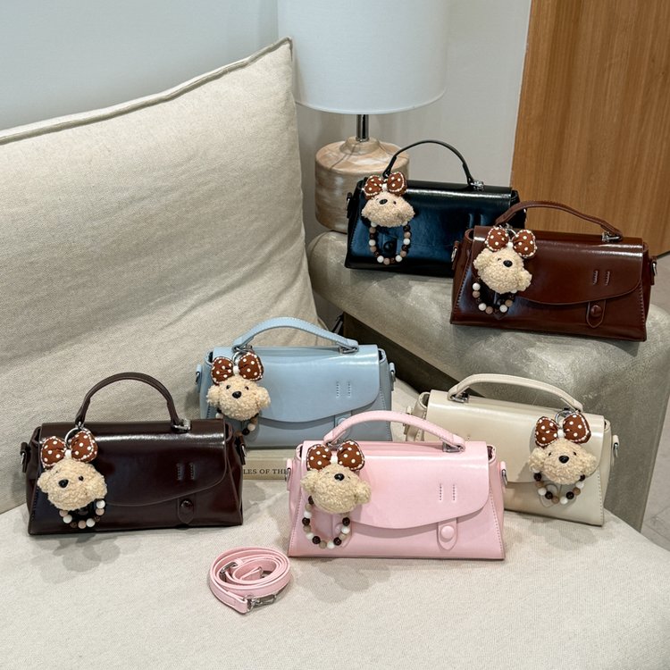 PU Messenger Crossbody Handbag Lunch Box Bag with Zipper - Image 4